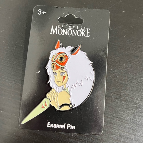 Studio Ghibli Princess Mononoke San with Dagger Enamel Pin - Picture 4 of 5